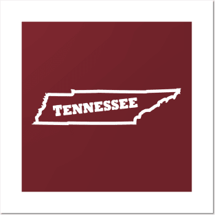 Tennessee Outline Text Posters and Art